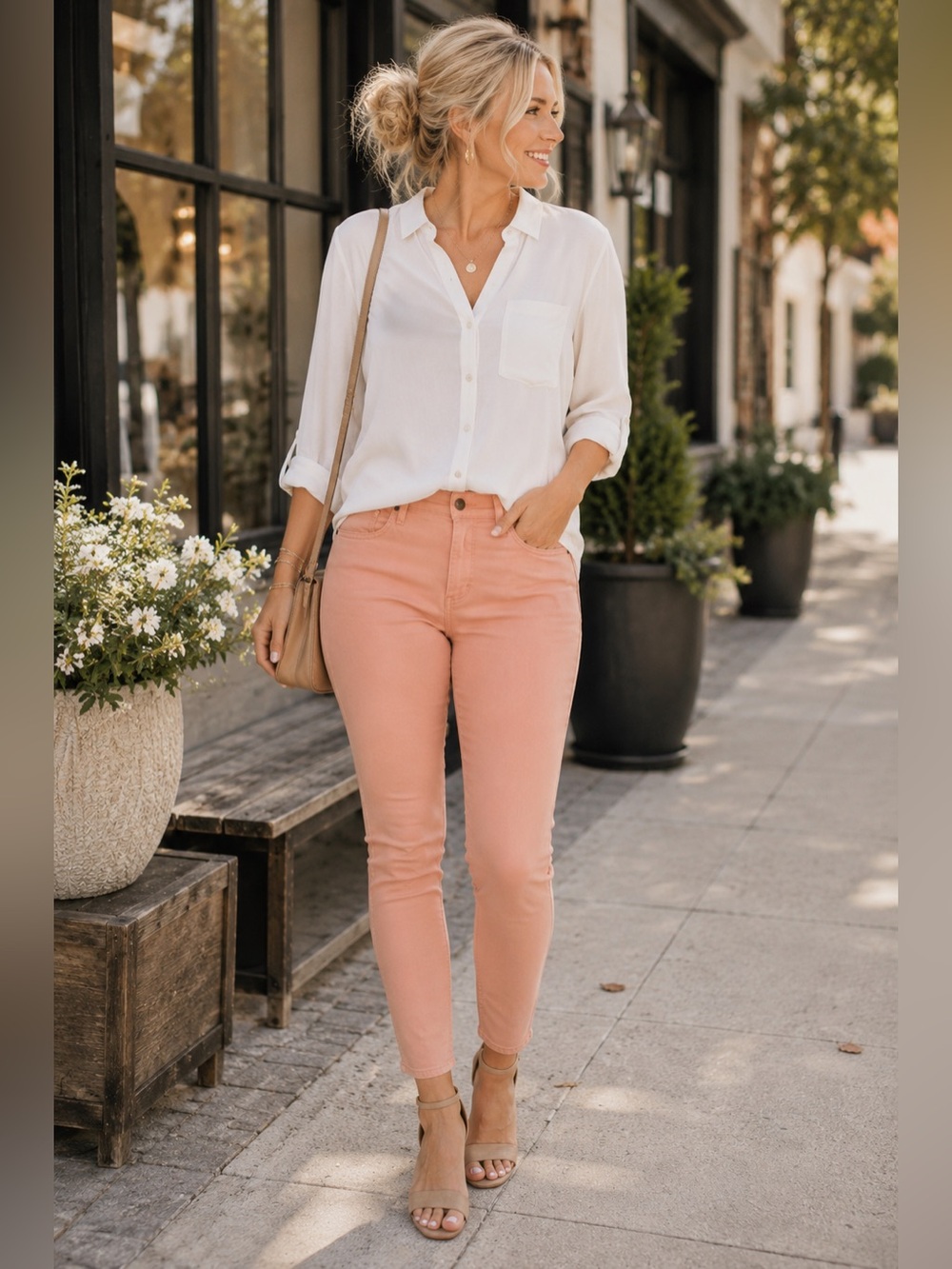 a.n.a. NWT Peach High Rise Ankle Skinny Jeans Size 18 Stretch